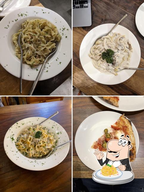 Spaghetti carbonara at Caffe Sicily