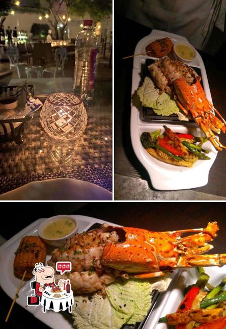 Order seafood at Grill By The Pool