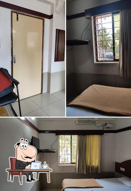 Take a seat at one of the tables at Narayana Yathri Residency