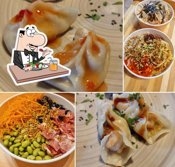 Platti al STEAM dumplings, rice & salad TAKE AWAY