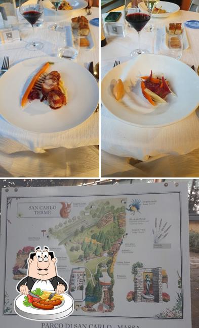 La cibo e interni del ristorante