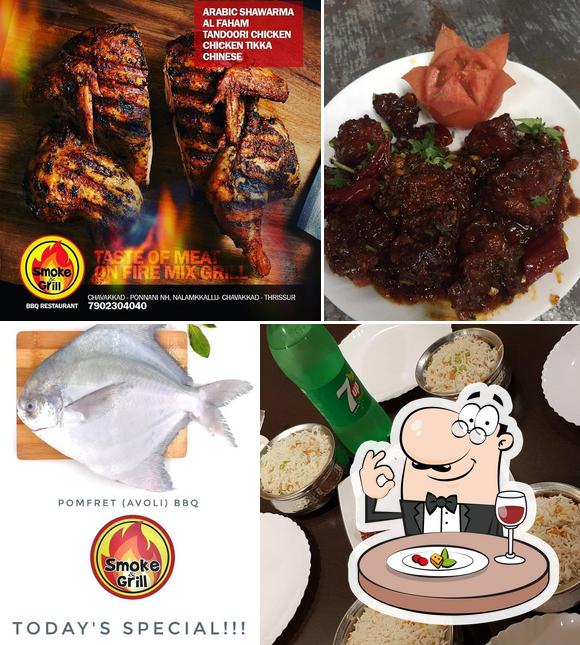 Food at Smoke & Grill BBQ Restaurant