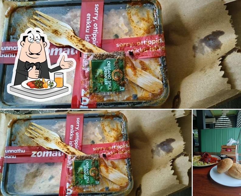 Take a look at the image showing food and interior at GREEN'S PIZZERIA