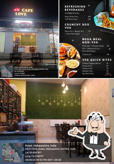 The interior of Cafe Love