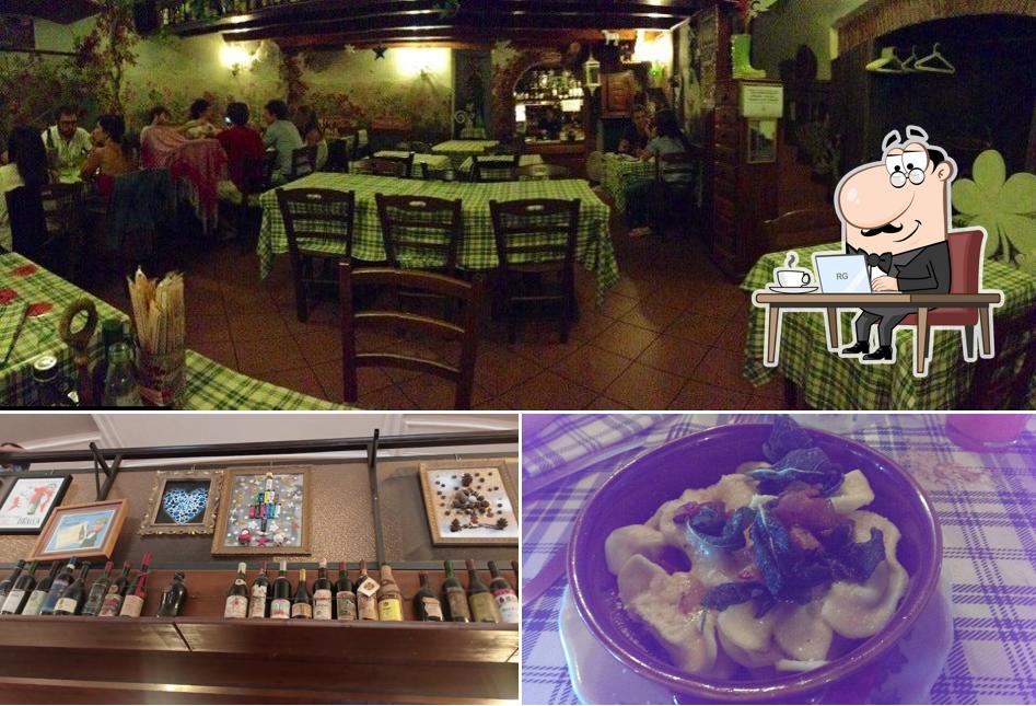 Trattoria Parietti si caratterizza per la interni e cibo