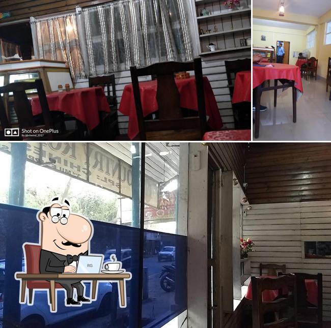 Take a seat at one of the tables at Country Road Restaurant