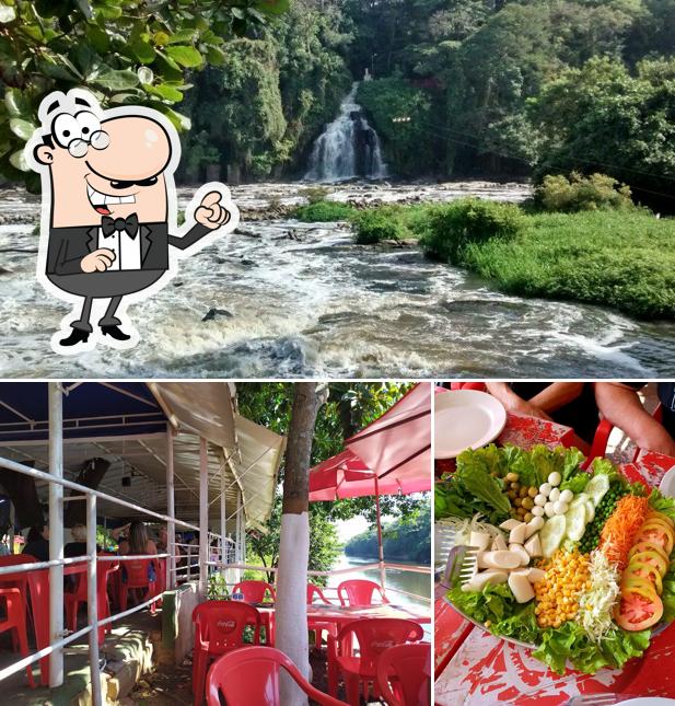 Você pode espairecer no na área externa do Porto do Sol Restaurante