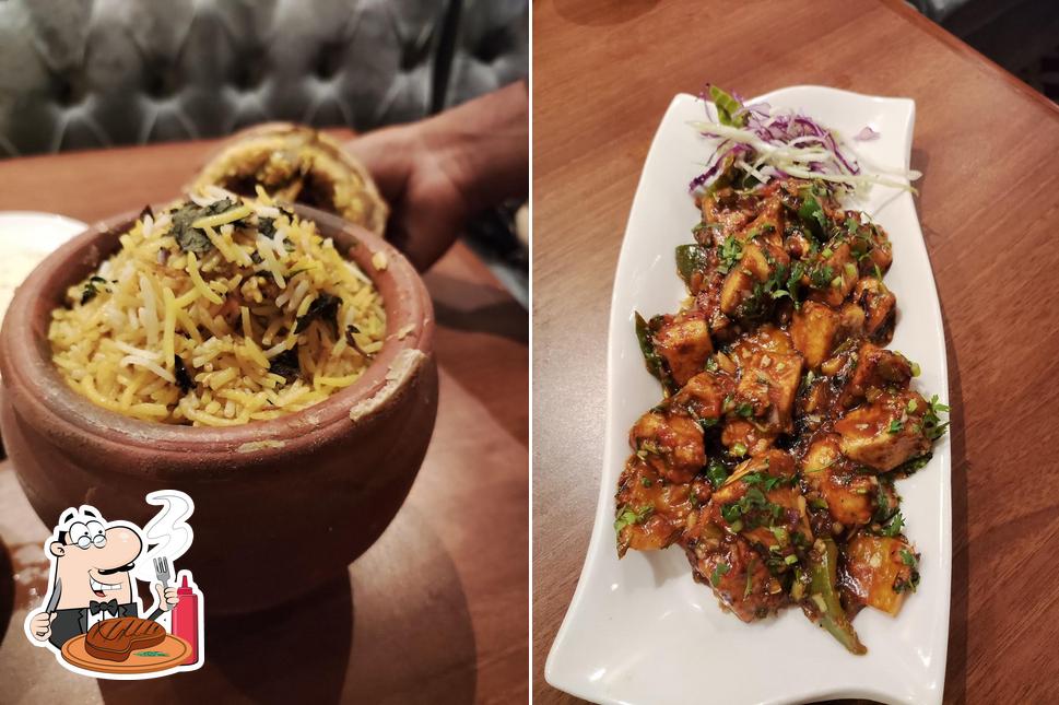 Pranayam Restaurant (Pure Veg) offers meat dishes