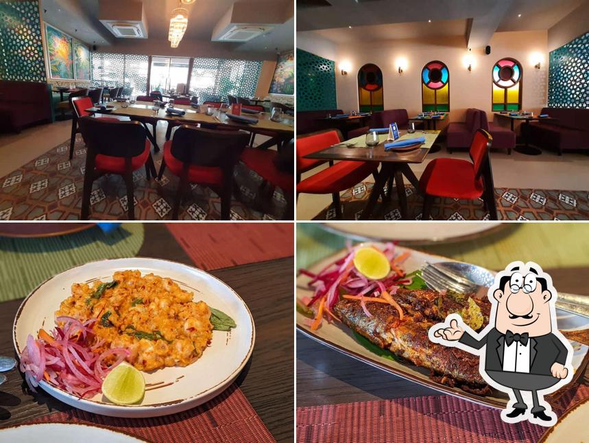 Take a seat at one of the tables at Moplah's