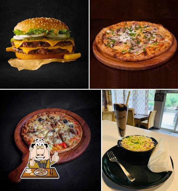 Get pizza at D'fine restaurant and cafe