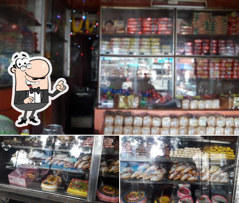 The restaurant's interior and food