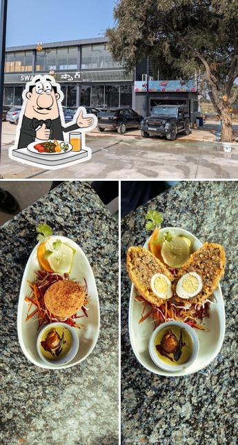 Take a look at the picture displaying food and exterior at SWAG Dine In