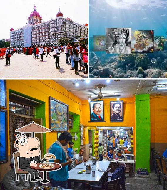 The restaurant's exterior and interior
