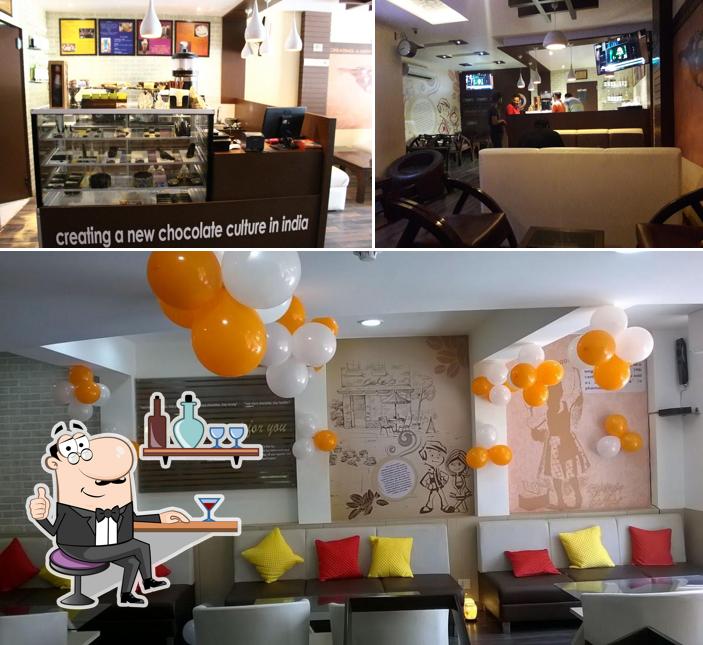 Take a seat at one of the tables at The Chocolate Room