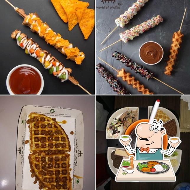 Food at world of waffles