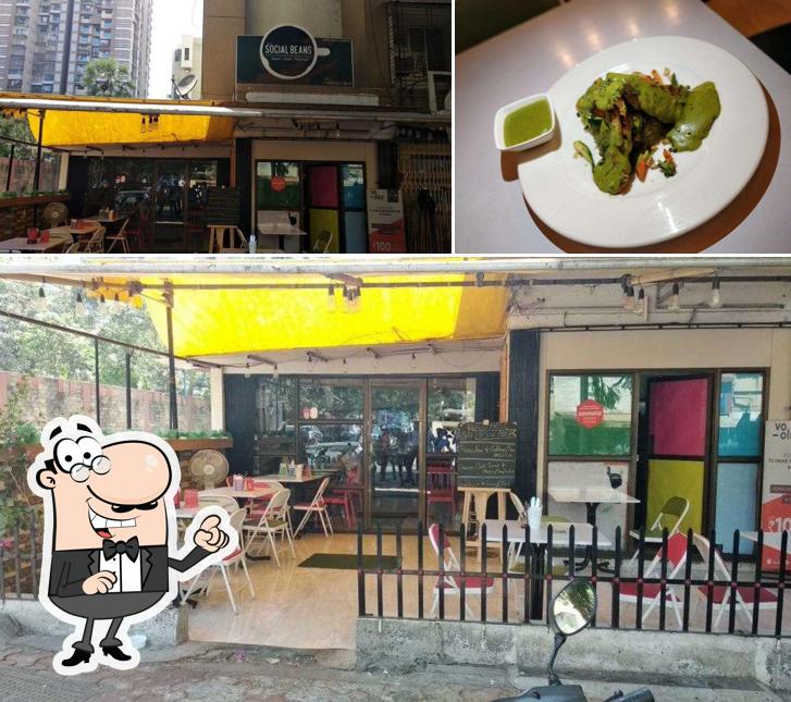 Take a seat at one of the tables at Cafe Social Beans