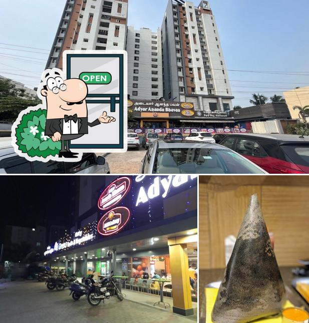 Check out the outside area of Adyar Ananda Bhavan - A2B