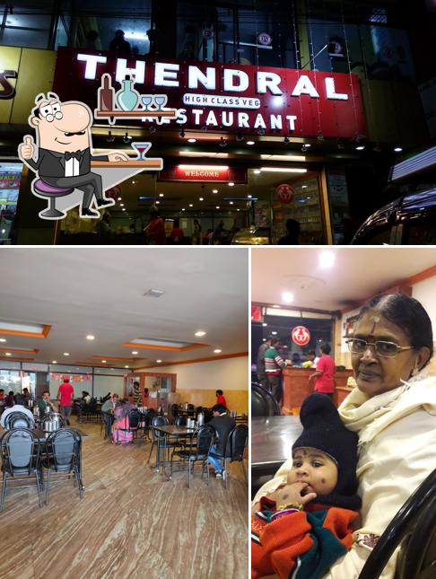 The interior of Thendral Restaurant