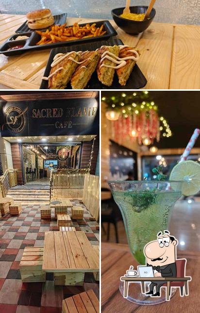 The interior of Sacred Flame Cafe