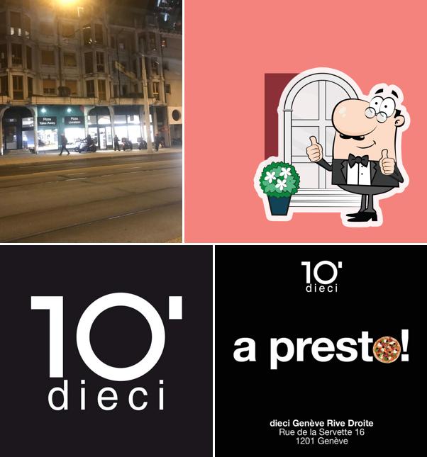 Gli esterni di dieci Pizza
