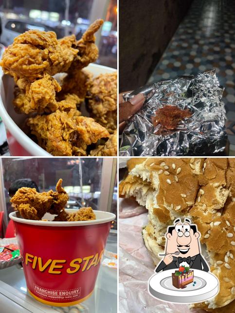 Chocolate cake at Five Star Chicken