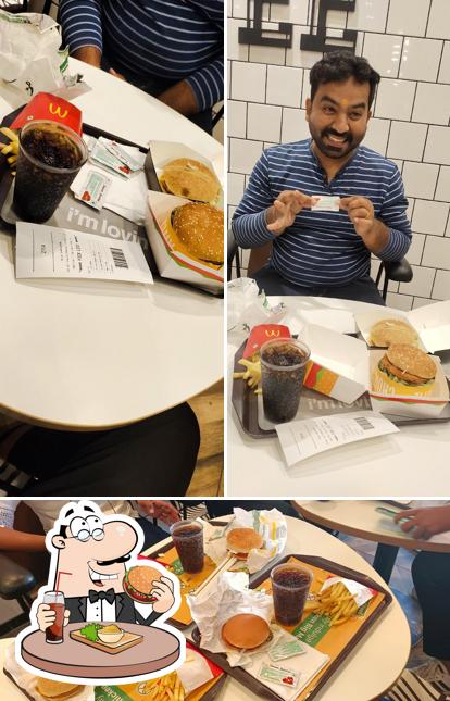Try out a burger at McDonald's