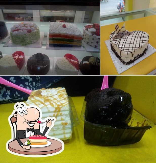 Chocolate biclate celebration cakes serves a selection of desserts