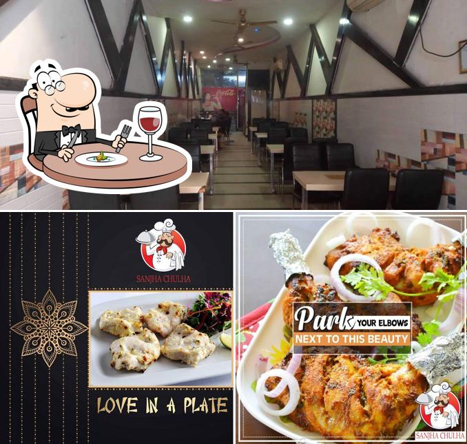 The image of Sanjha Chulha Restaurant’s food and interior