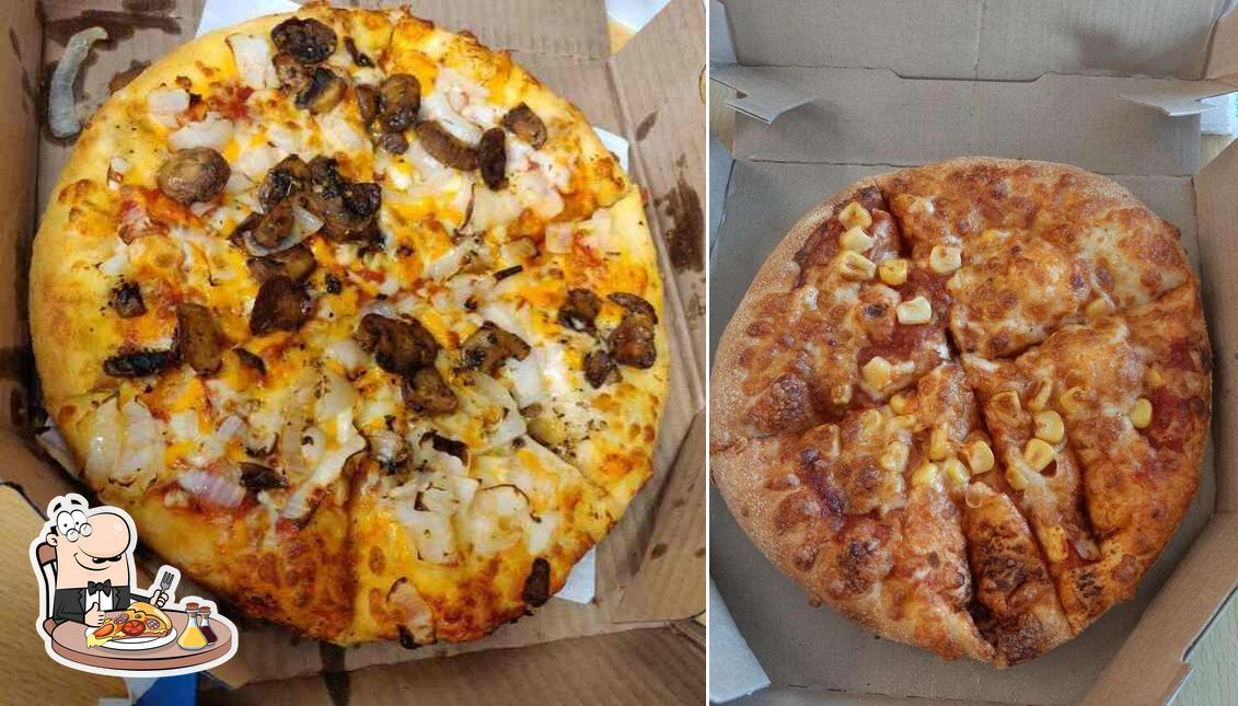 At Domino's Pizza Horamavu Village, Bangalore, you can try pizza