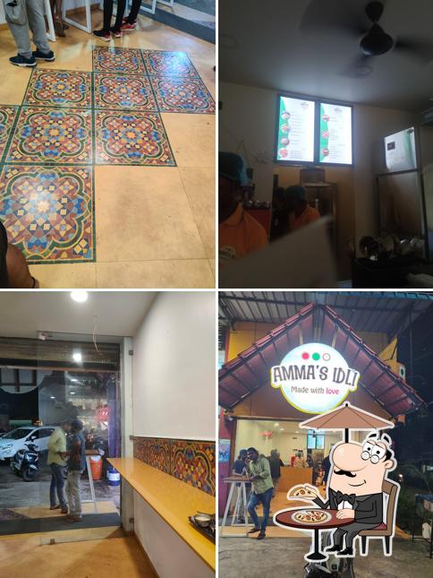 Check out the photo displaying exterior and interior at Ammas Idli