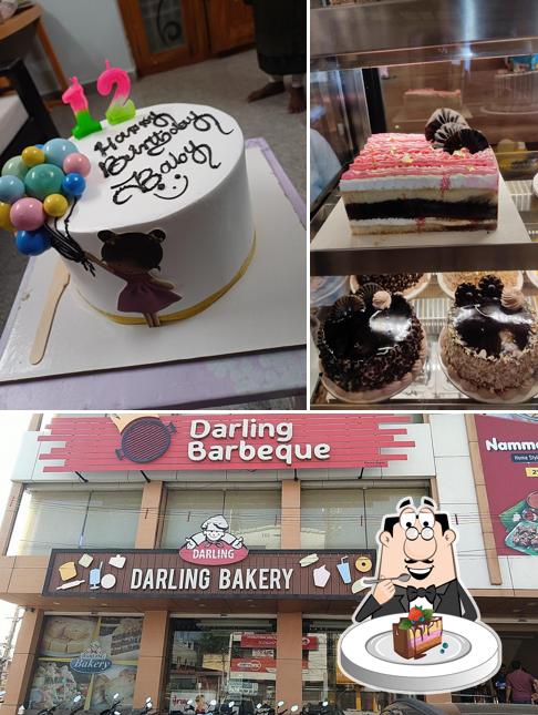 Chocolate cake at Darling Bakery Vellore