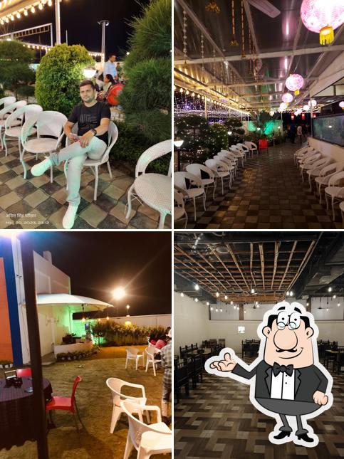 Take a seat at one of the tables at Panjtara Pure Veg