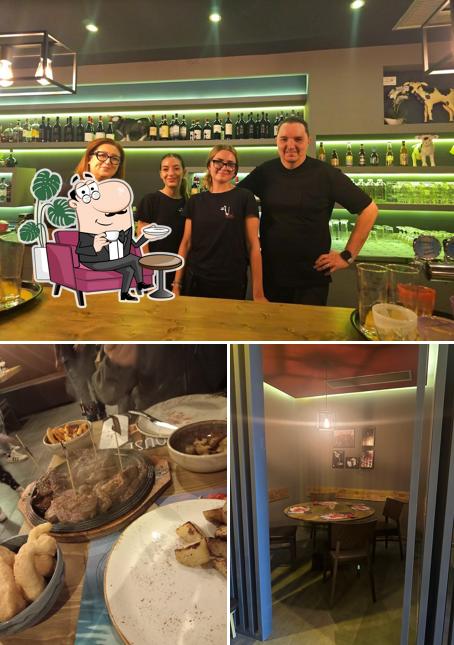 La interni e cibo del ristorante