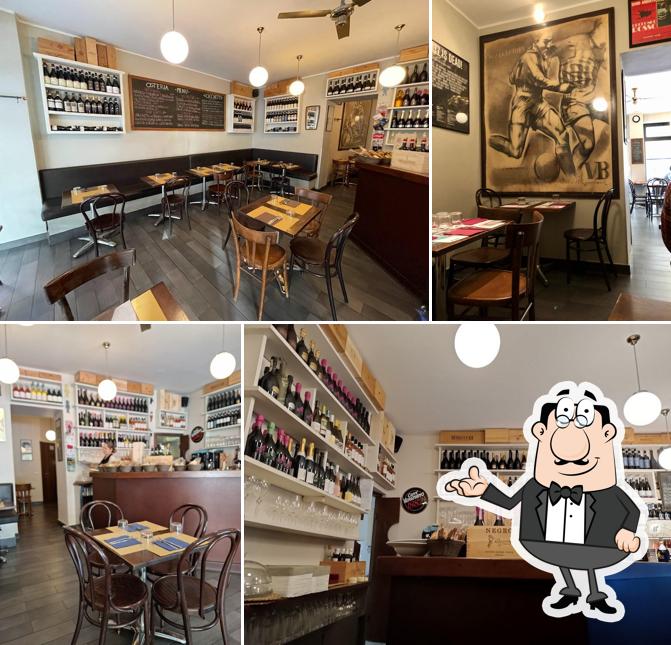 Gli interni di Osteria la Cantina vb