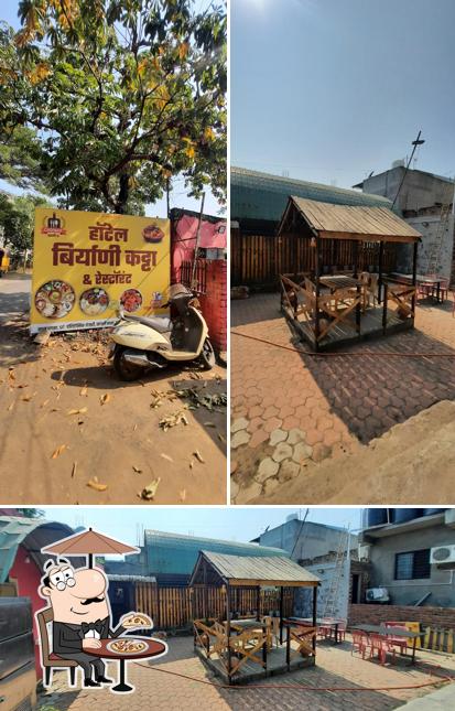 The exterior of Biryani katta and restaurants