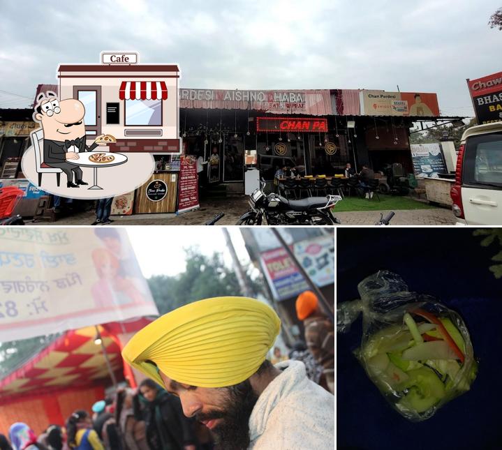 Check out how Chan Pardesi Pure Veg Dhaba looks outside