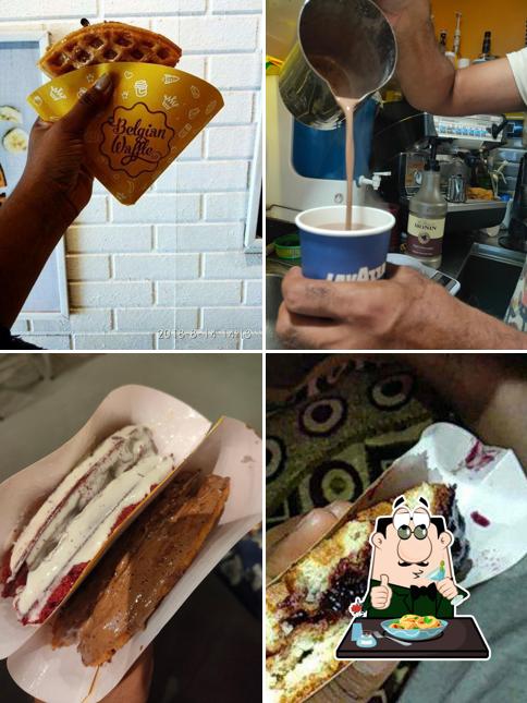 Food at Infusion - Belgian Waffle & Coffee