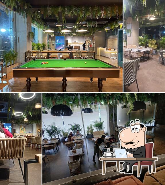 The interior of TopSpin Club