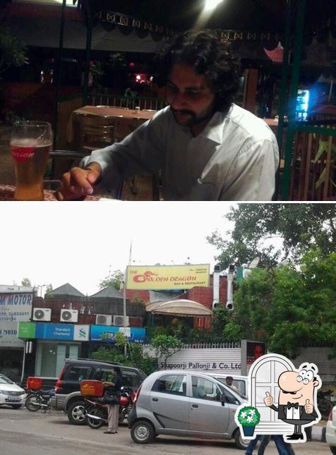 You can get some fresh air outside The Golden Dragon