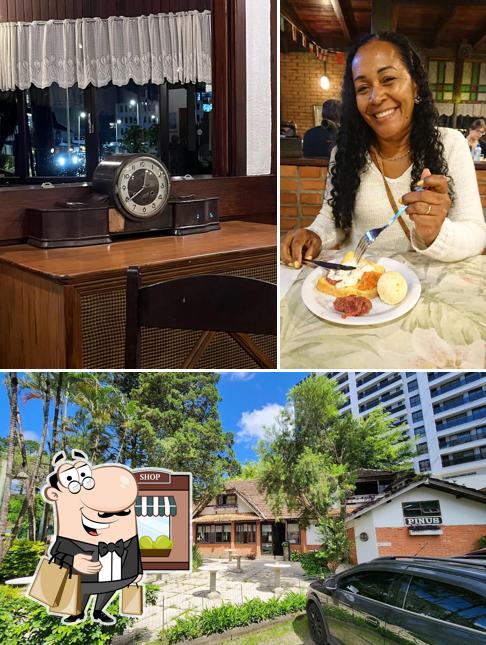 A Pinus Restaurante e Choperia se destaca pelo exterior e comida