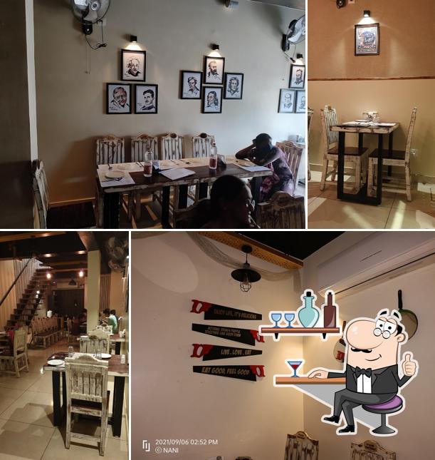 The interior of The Food Factory Best Restaurants In Kakinada