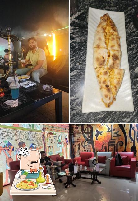 Among various things one can find food and interior at Sky Night Café & Lounge