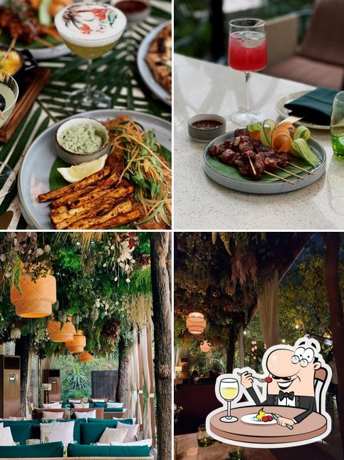 Check out the picture showing food and interior at Dirty Jungle