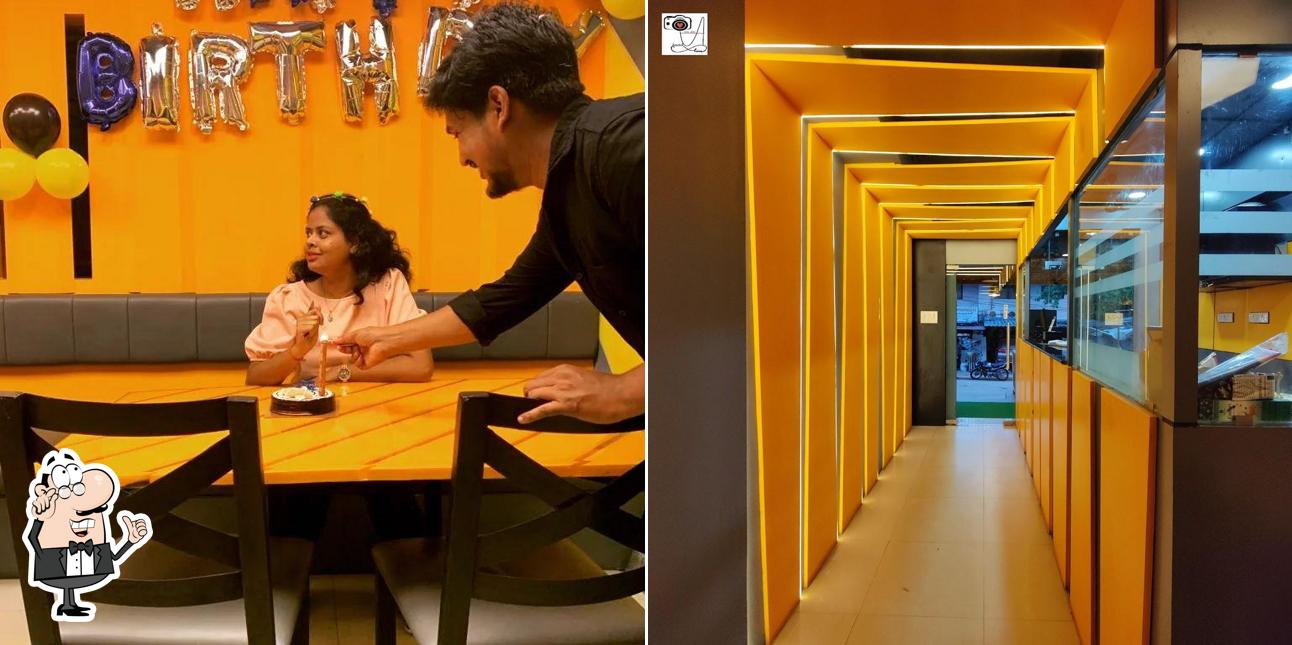 The interior of 100 Platters - Restaurant in Saheed Nagar