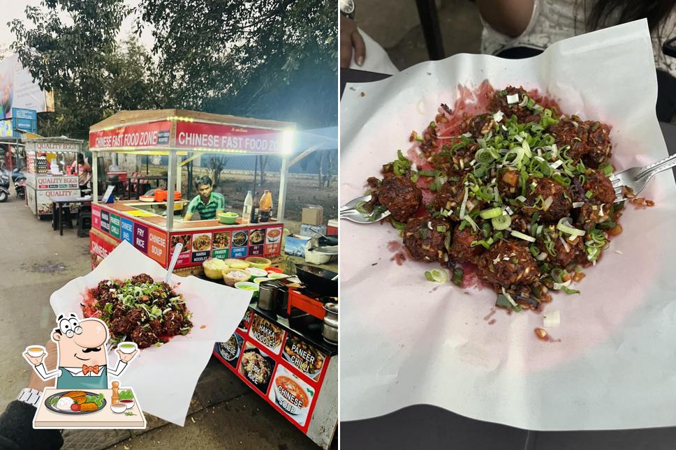 The picture of food and exterior at Chinese Express Chinese Fast Food Zone