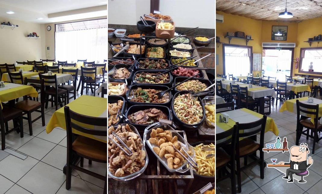 O interior do Restaurante Fogão de Minas