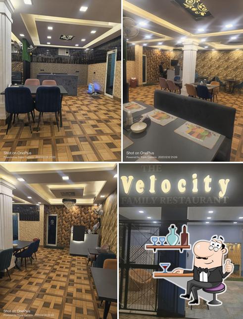 The interior of The green velox restaurant