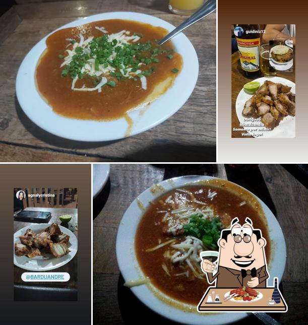 Refeições de carne são servidos no Bar Du André
