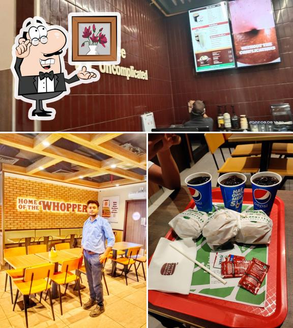 The interior of Burger King