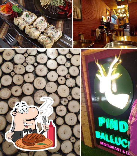 Meat meals are served at Pind Balluchi
